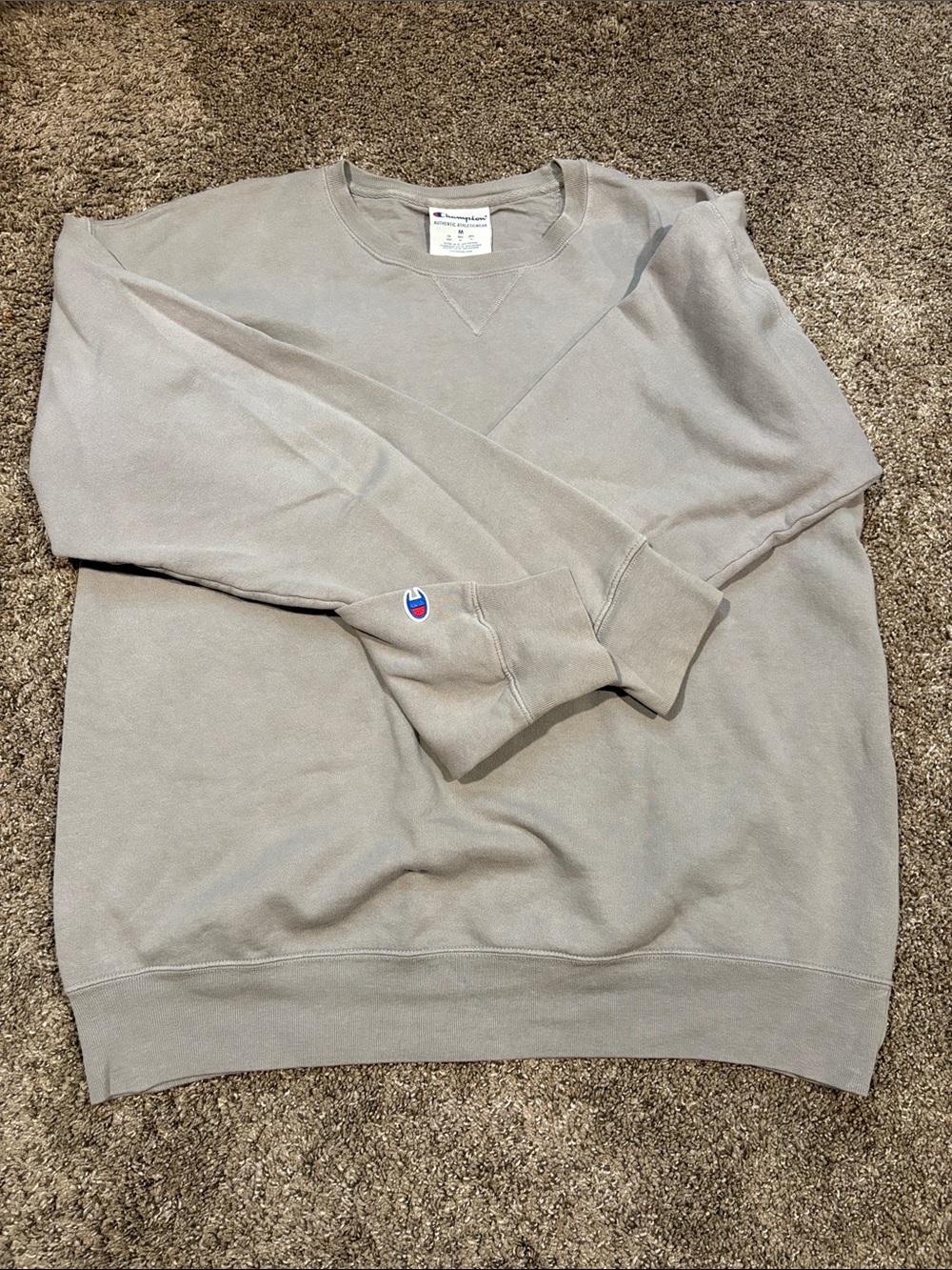 Champion Men’s Crewneck Sweatshirt - Light Taupe size M